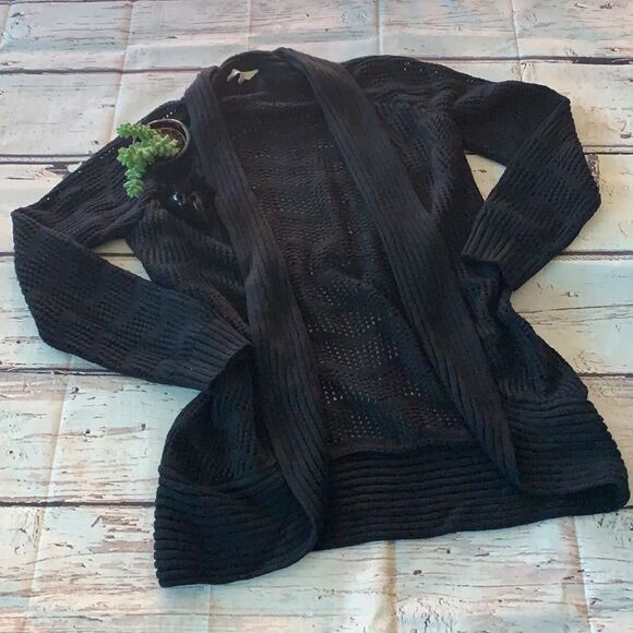 CANDIE’S crochet CROCHET OPEN FRONT SWEATER - Picture 1 of 5